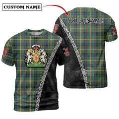 Reid Green Tartan Shirt with Scotland Coat of Arms & Custom Name ZD70
