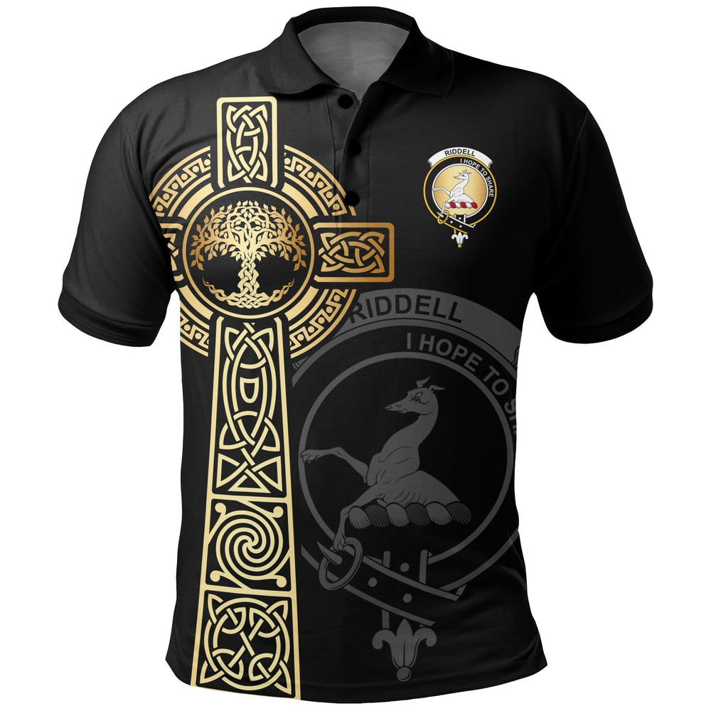 Clan Riddell Clan Unisex Polo Shirt - Celtic Tree Of Life RS41 Riddell Tartan Tartan Polo