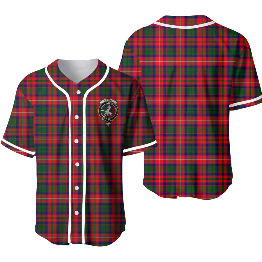 Clan Riddell Tartan Unisex Baseball Jersey