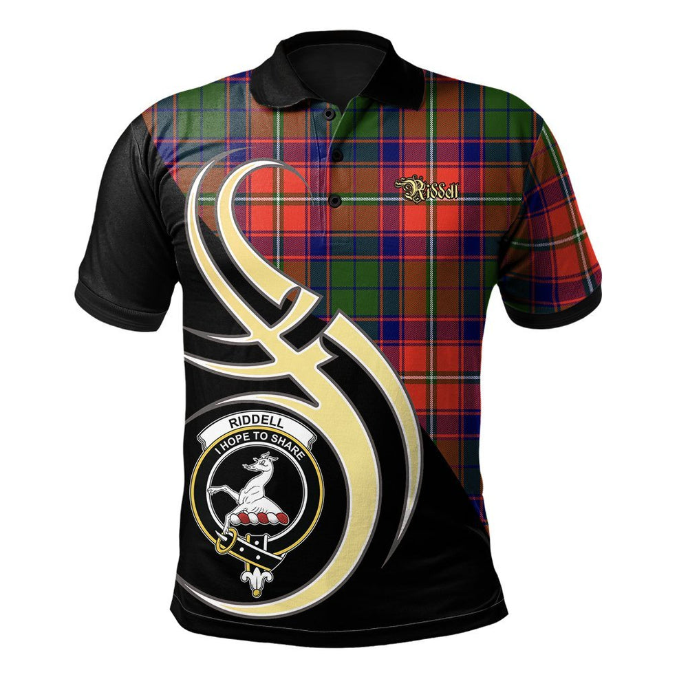 Clan Riddell Tartan Polo Shirt - Believe In Me Style XU98 Riddell Tartan Tartan Polo