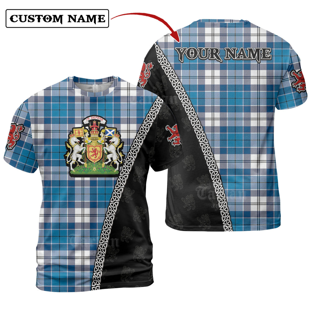Roberton Tartan Shirt with Scotland Coat of Arms & Custom Name YK27