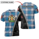 Roberton Tartan Shirt with Scotland Coat of Arms & Custom Name YK27