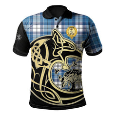 Clan Roberton Tartan Polo Shirt Viking Wolf OW11 Roberton Tartan Tartan Polo