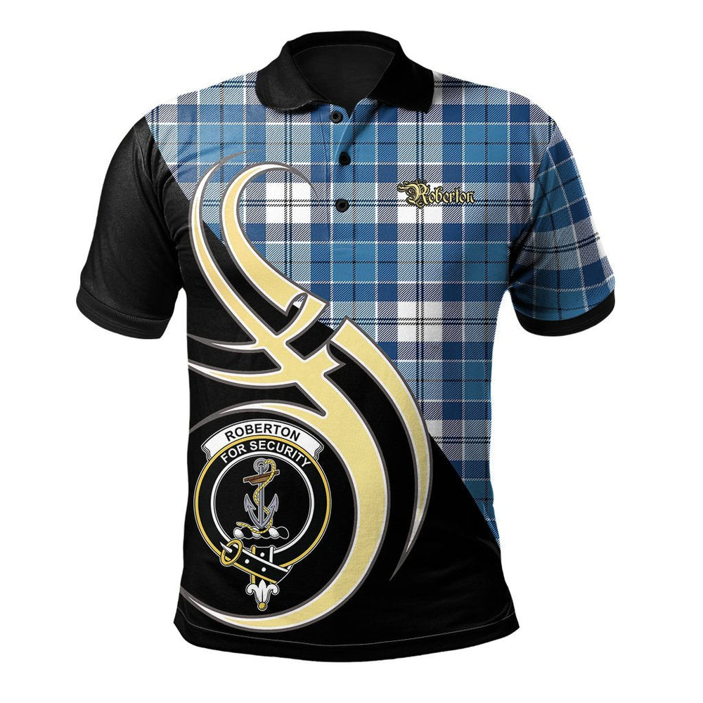 Clan Roberton Tartan Polo Shirt - Believe In Me Style VH64 Roberton Tartan Tartan Polo