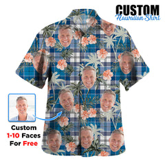 Clan Roberton Tartan Custom Face Hawaiian Shirt – Unisex Gift for Family Members, Summer Party IX25 Roberton Tartan Tartan Hawaii Shirt