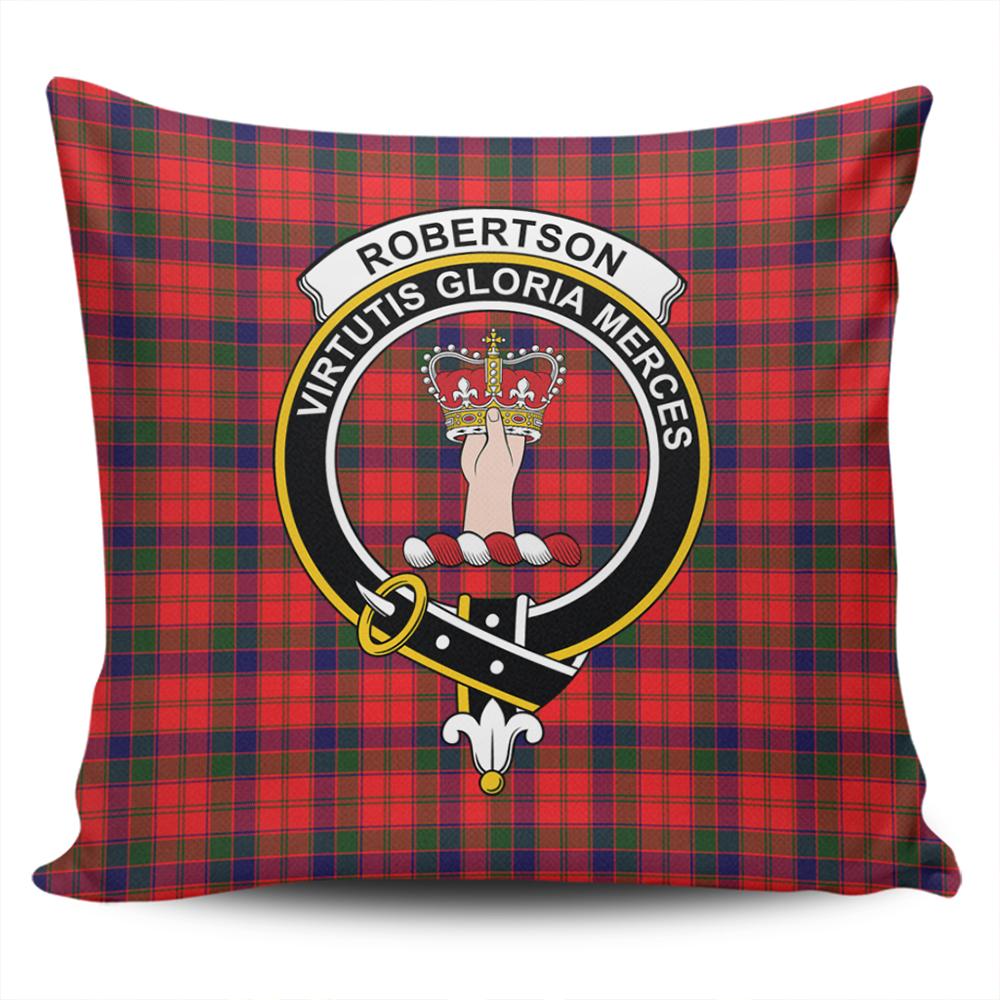 Clan Robertson Modern Tartan Crest Pillow Cover BY66 Clan Robertson Tartan Today