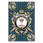 Clan Robertson Hunting Ancient Tartan Crest Black Garden Flag - Gold Thistle MV86 Clan Robertson Tartan Today