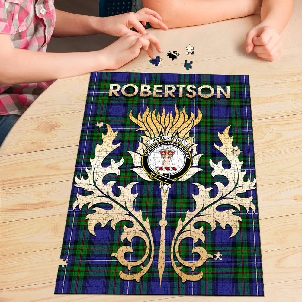 Clan Robertson Hunting Modern Tartan Crest Thistle Jigsaw Puzzles Gift For Family XW75 Clan Robertson Tartan Today