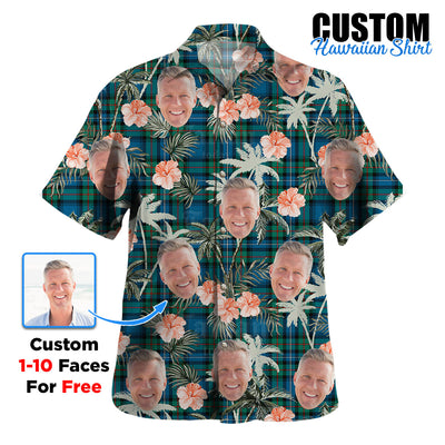 Clan Robertson Hunting Ancient Tartan Custom Face Hawaiian Shirt – Unisex Gift for Family Members, Summer Party