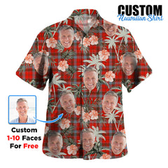 Clan Robertson Weathered Tartan Custom Face Hawaiian Shirt – Unisex Gift for Family Members, Summer Party UM44 Robertson Weathered Tartan Tartan Hawaii Shirt
