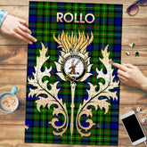 Clan Rollo Modern Tartan Crest Thistle Jigsaw Puzzles Gift For Family KU75 Clan Rollo Tartan Today