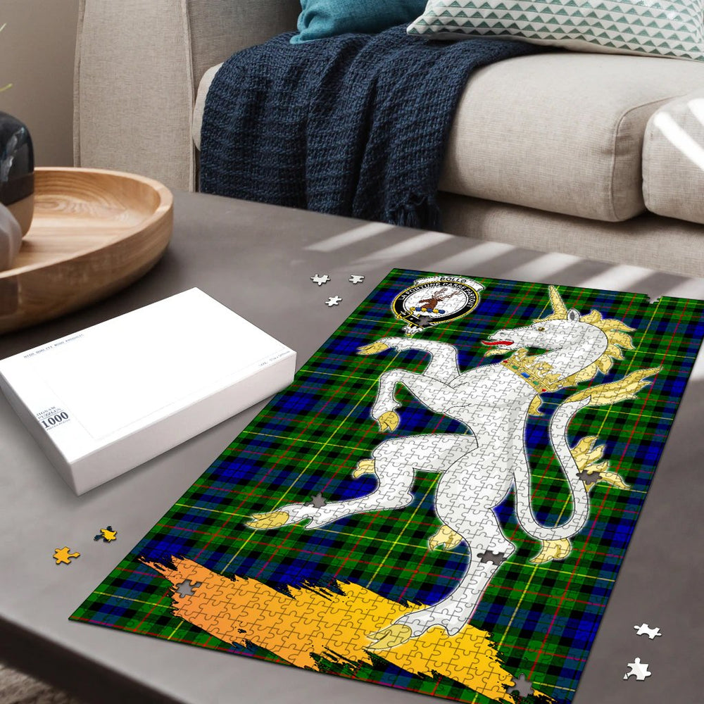 Clan Rollo Modern Tartan Crest Unicorn Scotland Jigsaw Puzzles Gift For Family NI42 Clan Rollo Tartan Today
