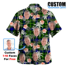 Clan Rollo Tartan Custom Face Hawaiian Shirt – Unisex Gift for Family Members, Summer Party PL97 Rollo Tartan Tartan Hawaii Shirt