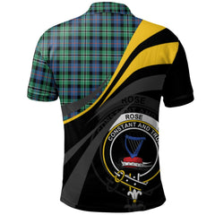 Clan Rose Hunting Ancient Tartan Polo Shirt - Royal Coat Of Arms Style QR85 Rose Hunting Ancient Tartan Tartan Polo