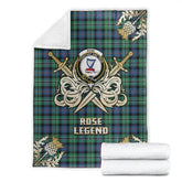 Clan Rose Hunting Ancient Tartan Gold Courage Symbol Blanket LL43 Clan Rose Tartan Today
