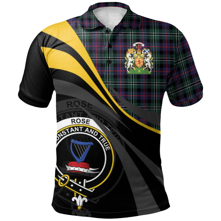 Clan Rose Hunting Modern Tartan Polo Shirt - Royal Coat Of Arms Style SK57 Rose Hunting Modern Tartan Tartan Polo