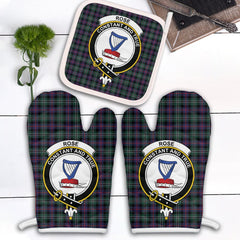 Clan Rose Hunting Modern Tartan Crest Oven Mitt And Pot Holder (2 Oven Mitts + 1 Pot Holder) ZW30 Clan Rose Tartan Today