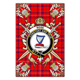 Clan Rose Modern Tartan Crest Black Garden Flag - Gold Thistle DY72 Clan Rose Tartan Today