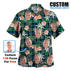 Clan Rose Hunting Ancient Tartan Custom Face Hawaiian Shirt – Unisex Gift for Family Members, Summer Party KW59 Rose Hunting Ancient Tartan Tartan Hawaii Shirt