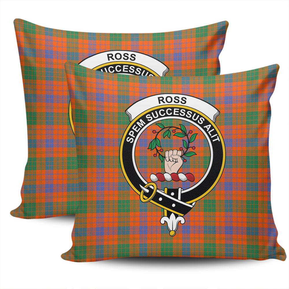 Clan Ross Ancient Tartan Crest Pillow Cover FI75 Clan Ross Tartan Today