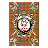 Clan Ross Ancient Tartan Crest Black Garden Flag - Gold Thistle LV43 Clan Ross Tartan Today