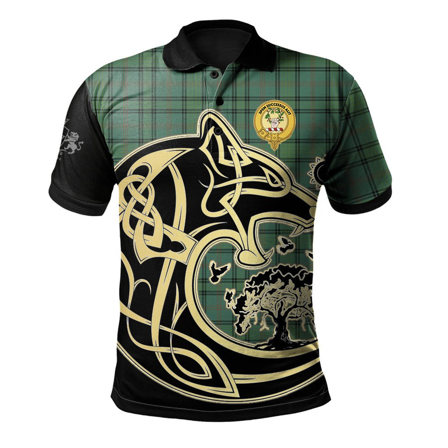 Clan Ross Hunting Ancient Tartan Polo Shirt Viking Wolf MX14 Ross Hunting Ancient Tartan Tartan Polo