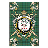 Clan Ross Hunting Ancient Tartan Crest Black Garden Flag - Gold Thistle VE78 Clan Ross Tartan Today