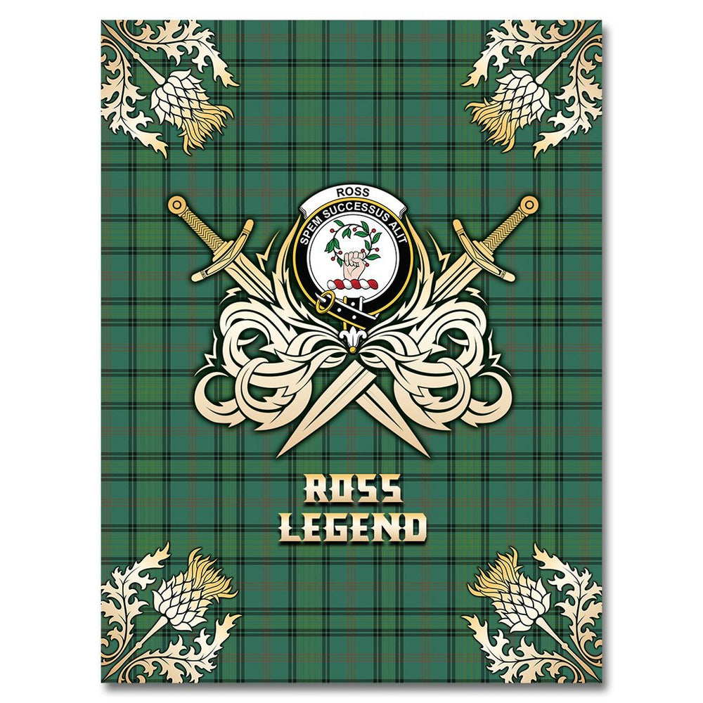 Clan Ross Hunting Ancient Tartan Gold Courage Symbol Blanket HN36 Clan Ross Tartan Today