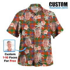 Clan Ross Ancient Tartan Custom Face Hawaiian Shirt – Unisex Gift for Family Members, Summer Party TQ50 Ross Ancient Tartan Tartan Hawaii Shirt