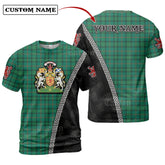 Ross Hunting Ancient Tartan Shirt with Scotland Coat of Arms & Custom Name AW10