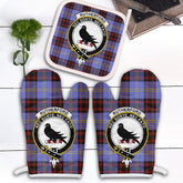 Clan Rutherford Tartan Crest Oven Mitt And Pot Holder (2 Oven Mitts + 1 Pot Holder) TM22 Clan Rutherford Tartan Today