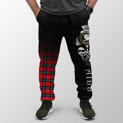 Clan Ruthven Modern Tartan Crest Jogger Sweatpants Alba Celtic Style