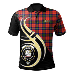 Clan Ruthven Modern Tartan Polo Shirt - Believe In Me Style KJ78 Ruthven Modern Tartan Tartan Polo