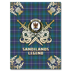 Clan Sandilands Tartan Gold Courage Symbol Blanket WA78 Clan Sandilands Tartan Today