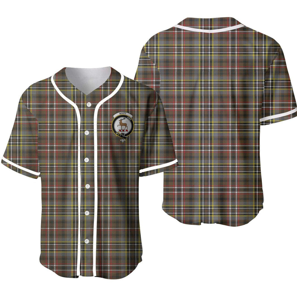 Clan Scott Green Weathered Tartan Unisex Baseball Jersey HT32EL21 Clan Scott (Scott Tartan) Tartan Today