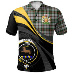 Clan Scott Green 02 Tartan Polo Shirt - Royal Coat Of Arms Style IW55 Scott Green 02 Tartan Tartan Polo