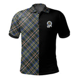 Clan Scott Green Modern Tartan Polo Shirt Half of Me - Cross Style XR62 Scott Green Modern Tartan Tartan Polo