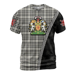 Personalized Clan Scott Black & White Ancient Tartan Shirt with Scotland Coat of Arms & Custom Name GD43