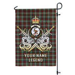 Custom Name Clan Scott Brown Ancient Tartan Garden Flag with Clan Crest and the Golden Sword of Courageous Legacy AJ68
