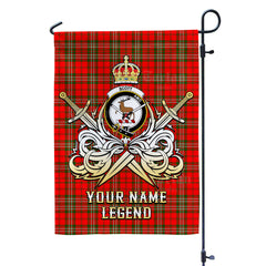 Custom Name Clan Scott Modern Tartan Garden Flag with Clan Crest and the Golden Sword of Courageous Legacy RM18