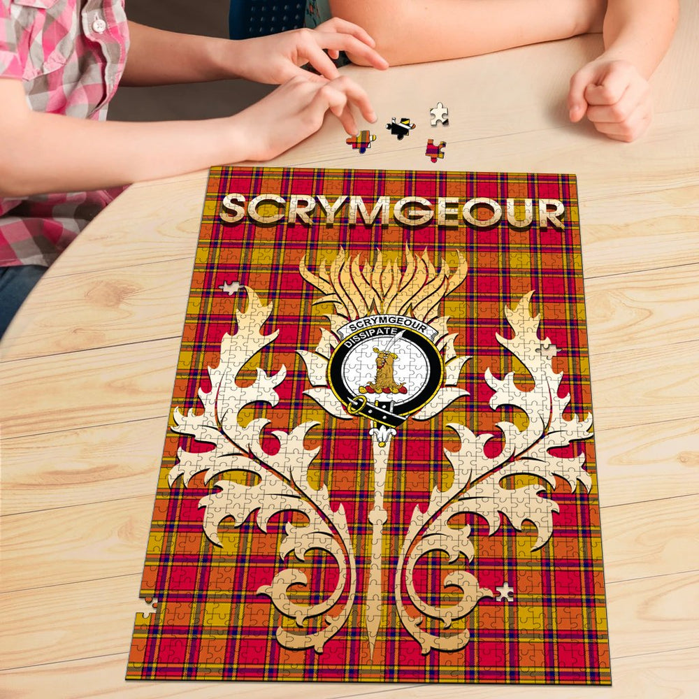 Clan Scrymgeour Tartan Crest Thistle Jigsaw Puzzles Gift For Family LD79 Clan Scrymgeour Tartan Today
