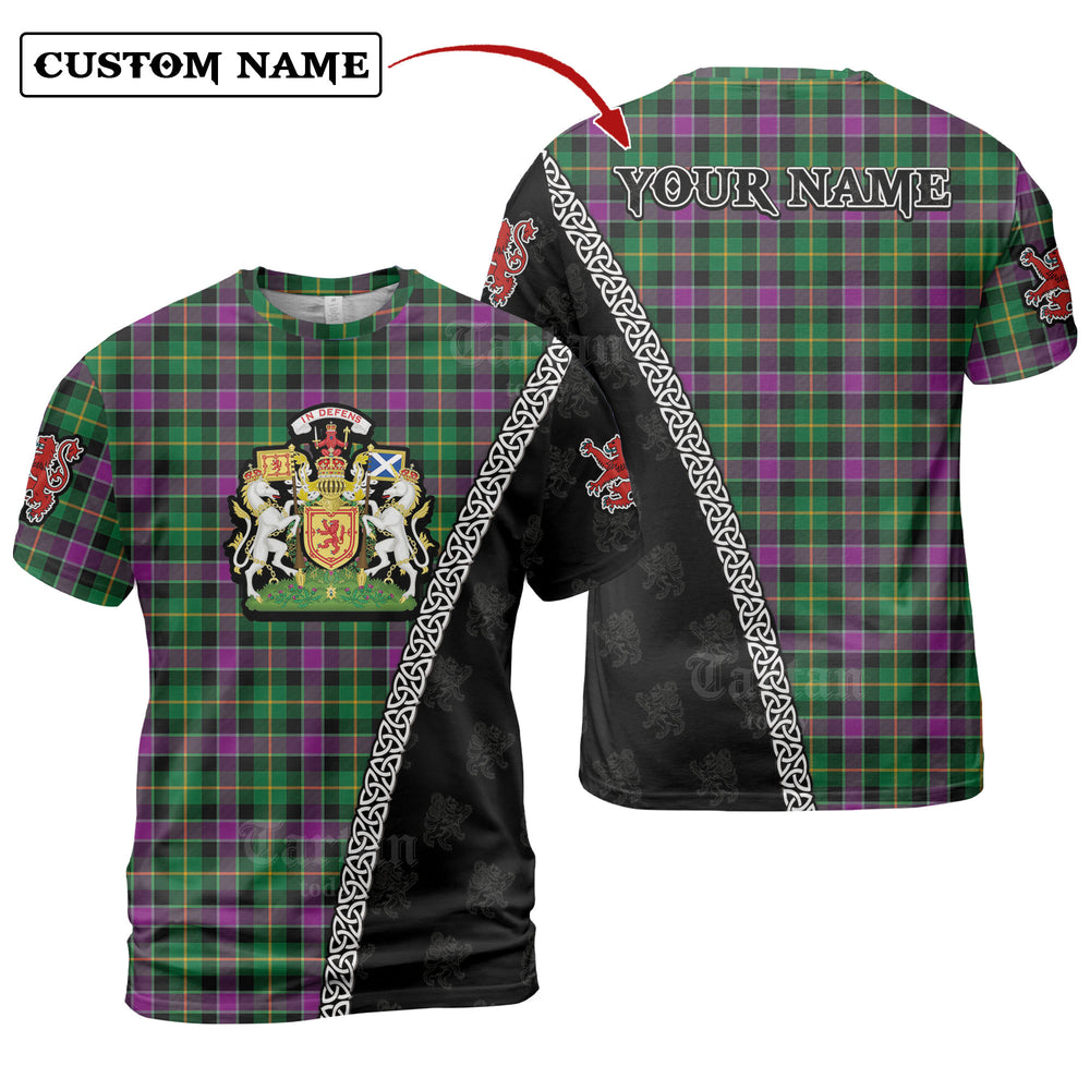 Selkirk Tartan Shirt with Scotland Coat of Arms & Custom Name QM93