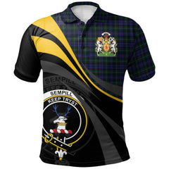 Clan Sempill Tartan Polo Shirt - Royal Coat Of Arms Style AL16 Sempill Tartan Tartan Polo