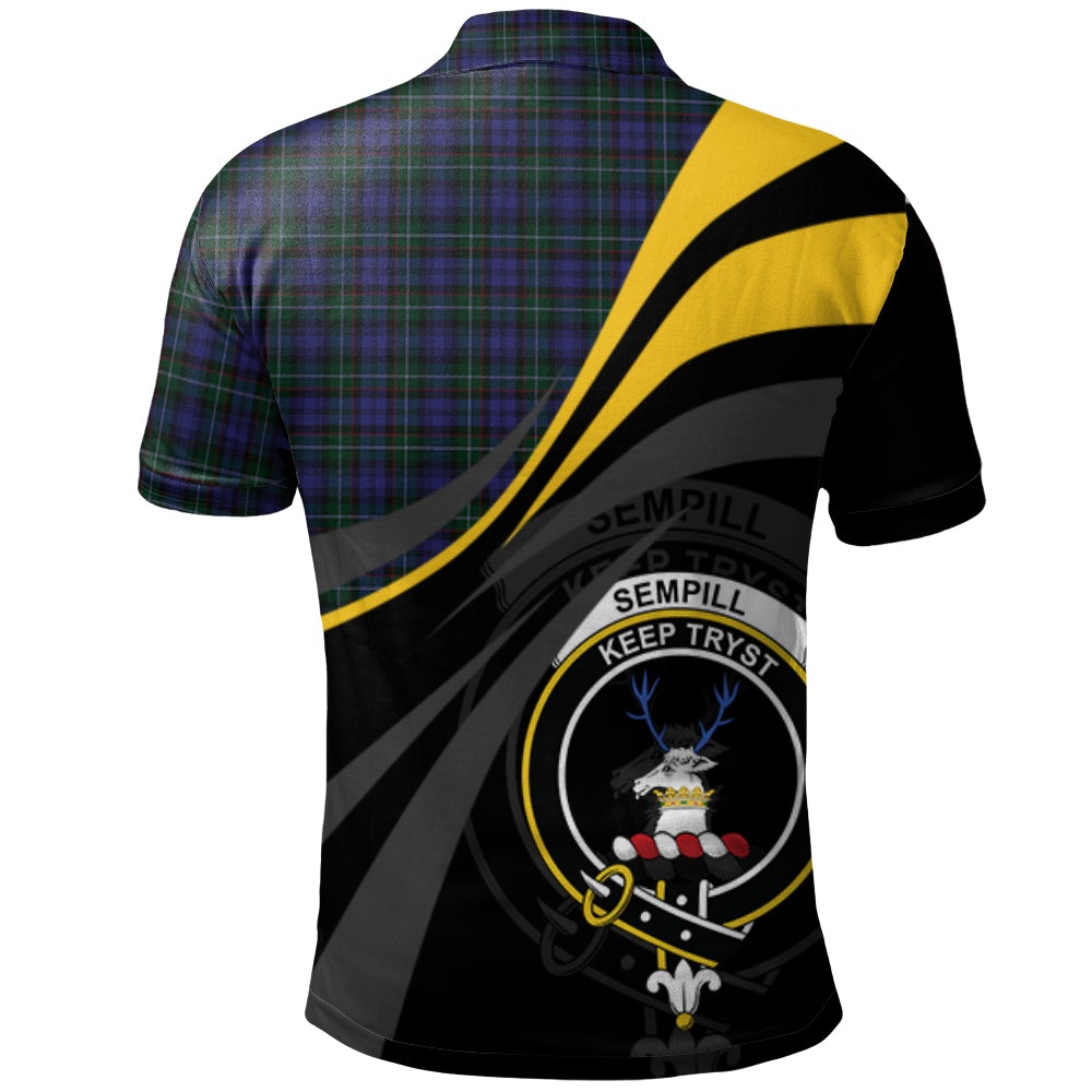 Clan Sempill Tartan Polo Shirt - Royal Coat Of Arms Style AL16 Sempill Tartan Tartan Polo