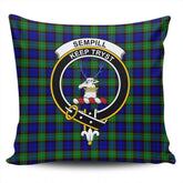 Clan Sempill Modern Tartan Crest Pillow Cover QX50 Clan Sempill Tartan Today