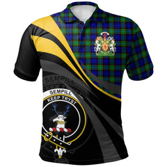 Clan Sempill Modern Tartan Polo Shirt - Royal Coat Of Arms Style NO85 Sempill Modern Tartan Tartan Polo
