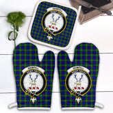 Clan Sempill Modern Tartan Crest Oven Mitt And Pot Holder (2 Oven Mitts + 1 Pot Holder) ZB18 Clan Sempill Tartan Today