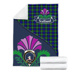 Clan Sempill Tartan Crest Premium Blanket Thistle Style UZ98 Clan Sempill Tartan Today