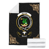 Clan Seton Crest Tartan Premium Blanket Black ZE73 Clan Seton Tartan Today