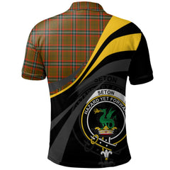 Clan Seton Hunting Modern Tartan Polo Shirt - Royal Coat Of Arms Style ER96 Seton Hunting Modern Tartan Tartan Polo